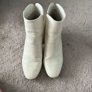 White Heel Boots
